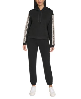 Women's Logo Stripe High-Low Pullover Hoodie