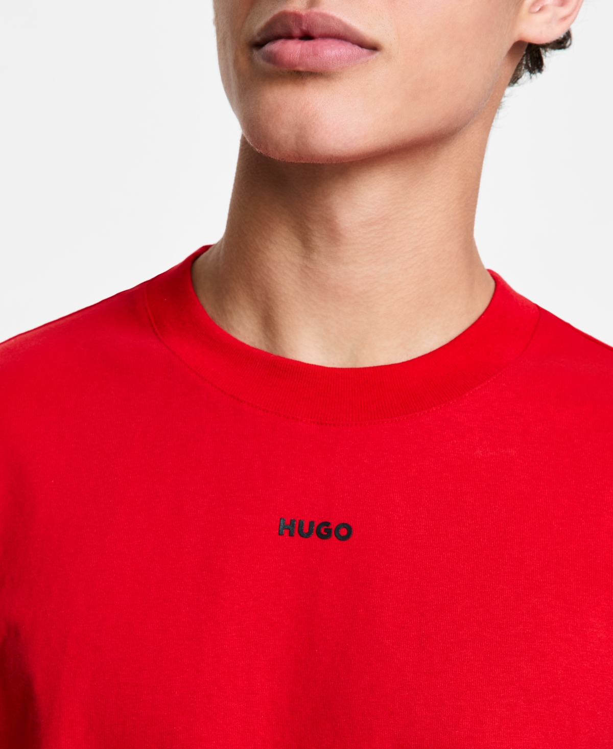 Shop Hugo Boss Men's Dapolino Relaxed Fit Short Sleeve Logo T-shirt In Open Pink
