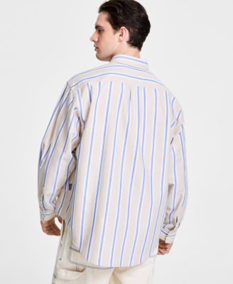 Men's Oversized-Fit Stripe Shirt