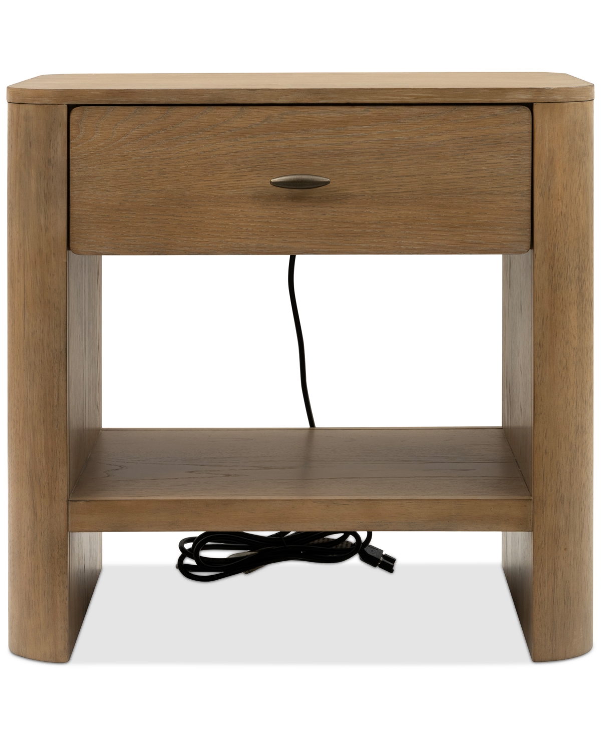 Macy's Nordic Open Nightstand In Brown