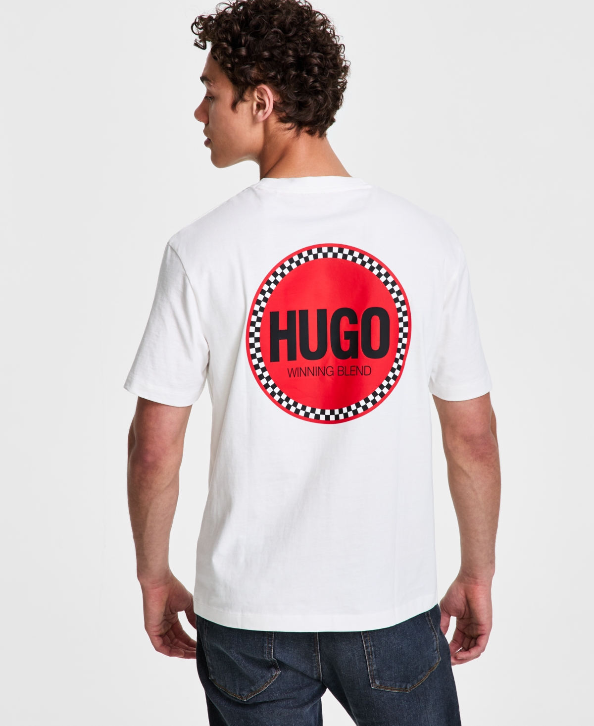 Hugo Boss Men's Derdcho Relaxed Fit Short Sleeve Logo Graphic T-shirt In Natural