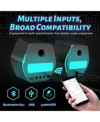 G2000 PC Gaming Computer Speakers, Bluetooth USB AUX