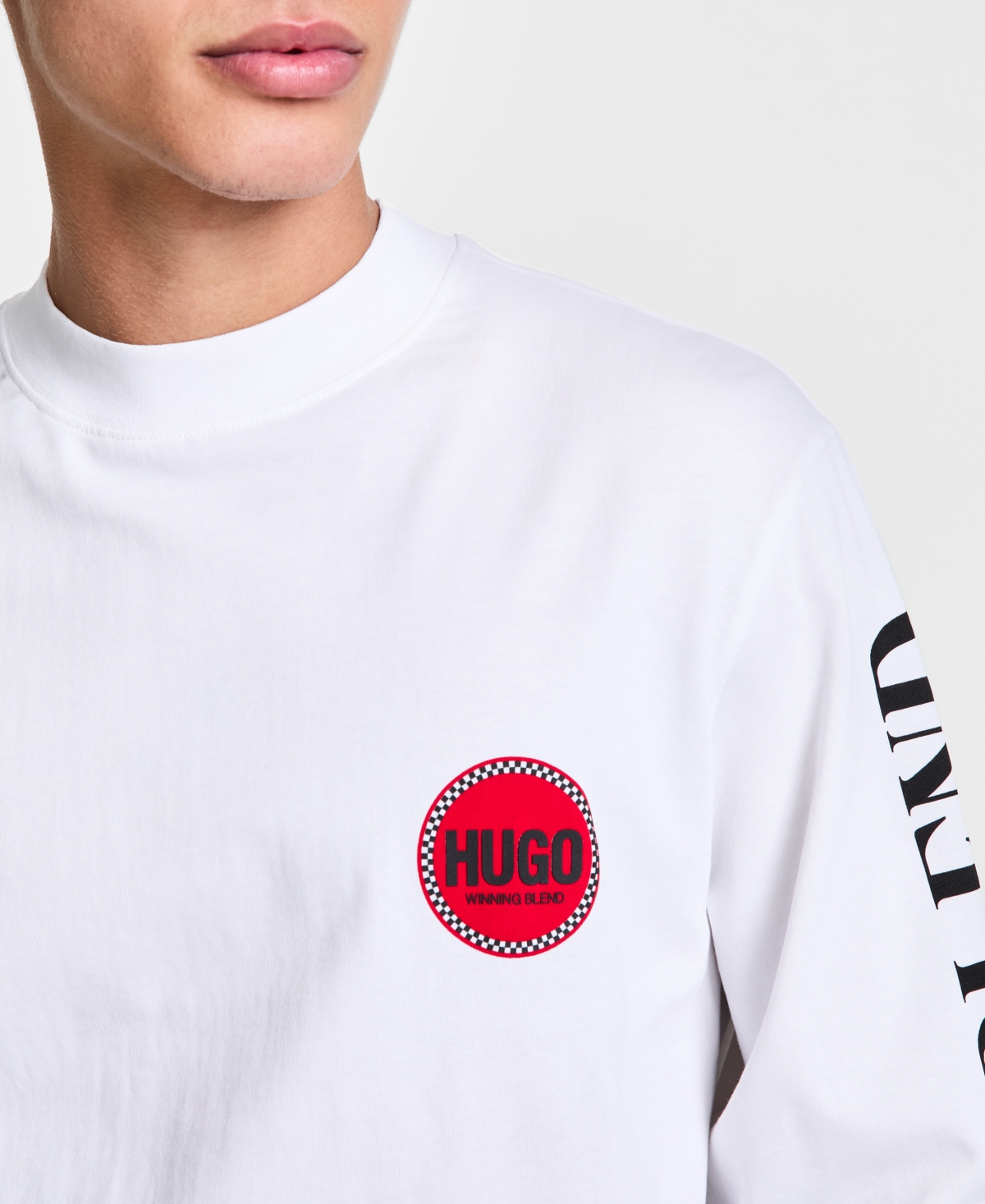 Hugo Boss Men's Dicruse Relaxed Fit Long Sleeve T-shirt In White