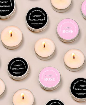 10-Pc. Mini Sandalwood & Rose Soy Wax Travel Candles Gift Set