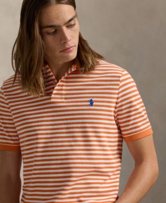 Men's Classic-Fit Striped Mesh Polo Shirt