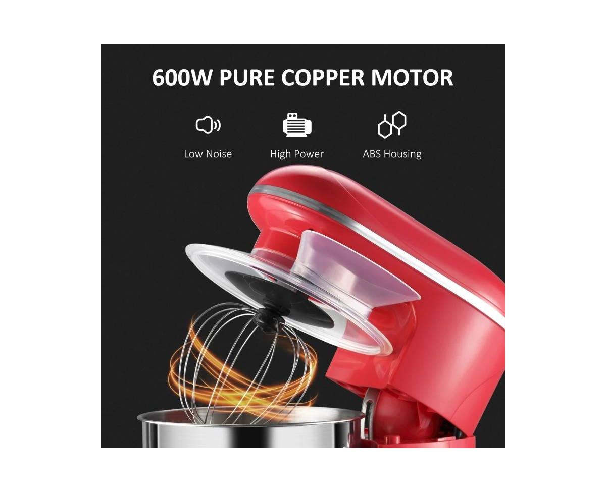 Slickblue Stainless Steel Tilt 600W Electric Kitchen Food Dough Mixer w/ 6 Quart Bowl