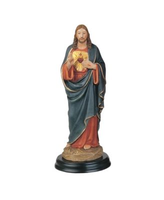 "2-PC Set" 5"H Sacred Heart of Jesus Statue Holy Figurine Statue Ornament Home Room Office Decor and Perfect Ideas for Housewarming, Holidays and Birthdays