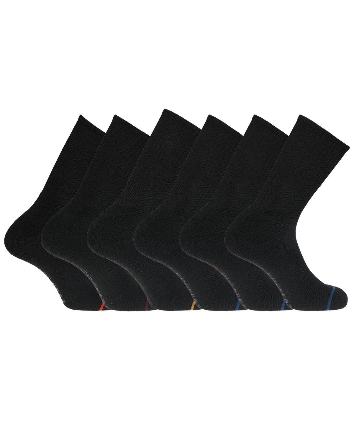Men's Performance Socks - 3 and 6 -Pairs Athletic and Dress Crew Socks - Black 58 (6 pairs)