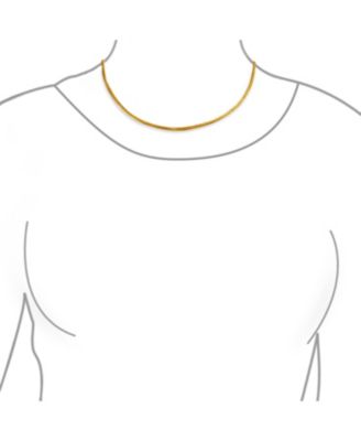 Gold Tone Satin Silk Cord Necklace with Sterling Silver Lobster Clasp