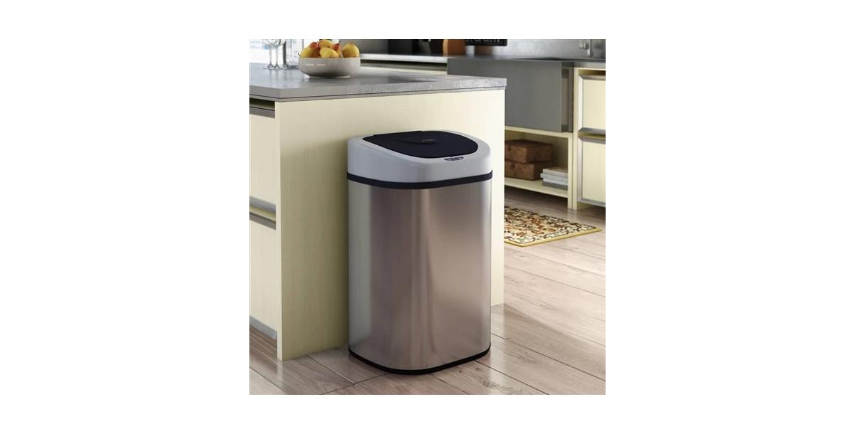 Slickblue Stainless Steel 21-Gallon Kitchen Trash Can with Motion Sensor Lid