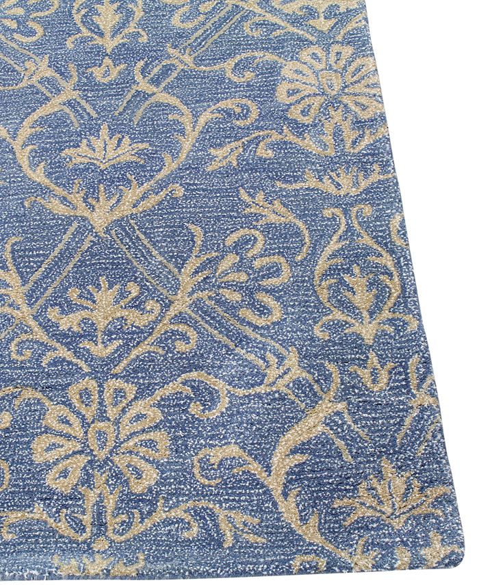 Macy's Fine Rug Gallery Orleans Elysian Denim 8'6" x 11'6" Area Rug