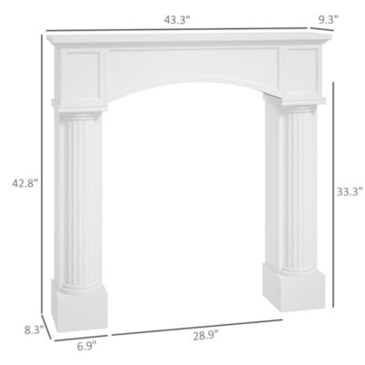 Modern Fireplace Mantel, Fireplace Surround for Fireplaces,