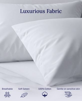 500 Thread Count Cotton 2 Piece Pillowcases, King Size
