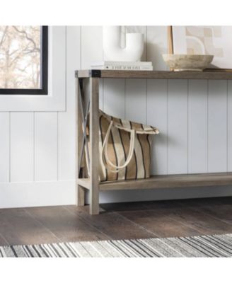 Industrial Farmhouse Entryway Table / Console Table in Wood Finish