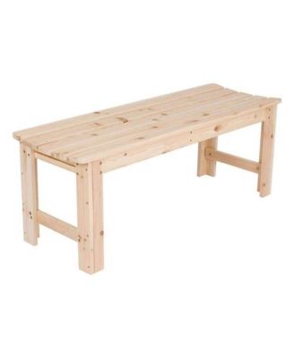 Outdoor Patio Backless Cedar Wood 4-ft. Garden Bench