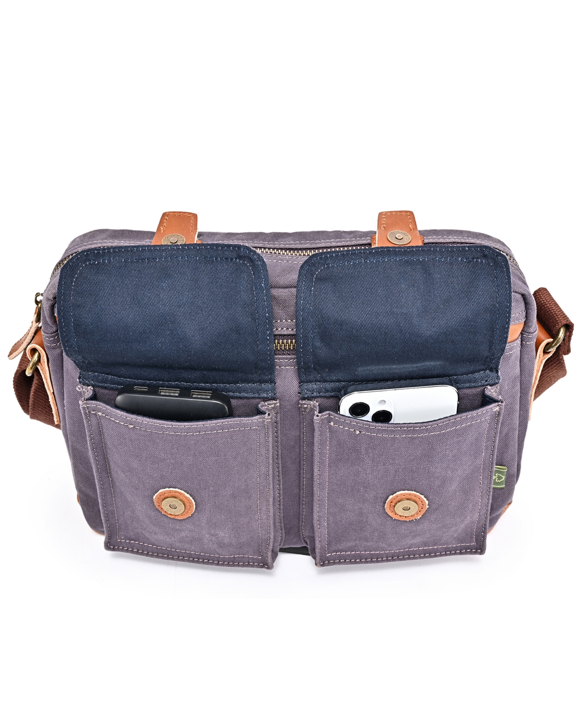 Tsd Brand Trail Breeze Canvas Mail Bag In Dark Gray