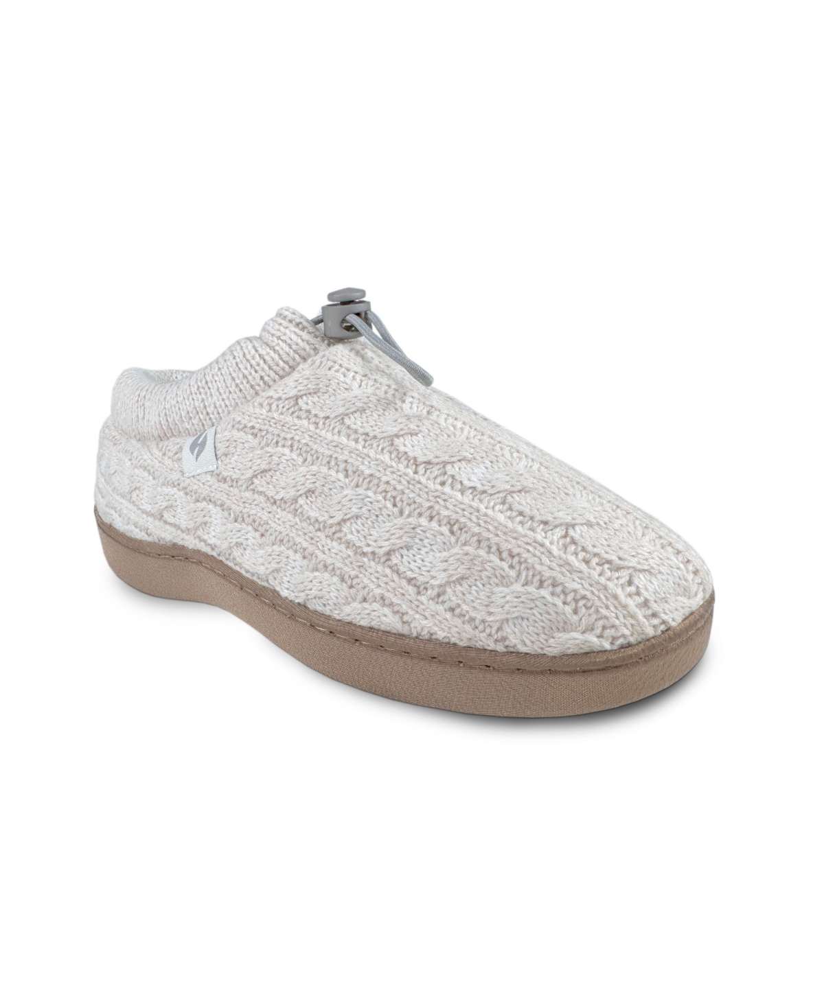Women's Ava Cable Knit Drawstring Slippers - Ivory