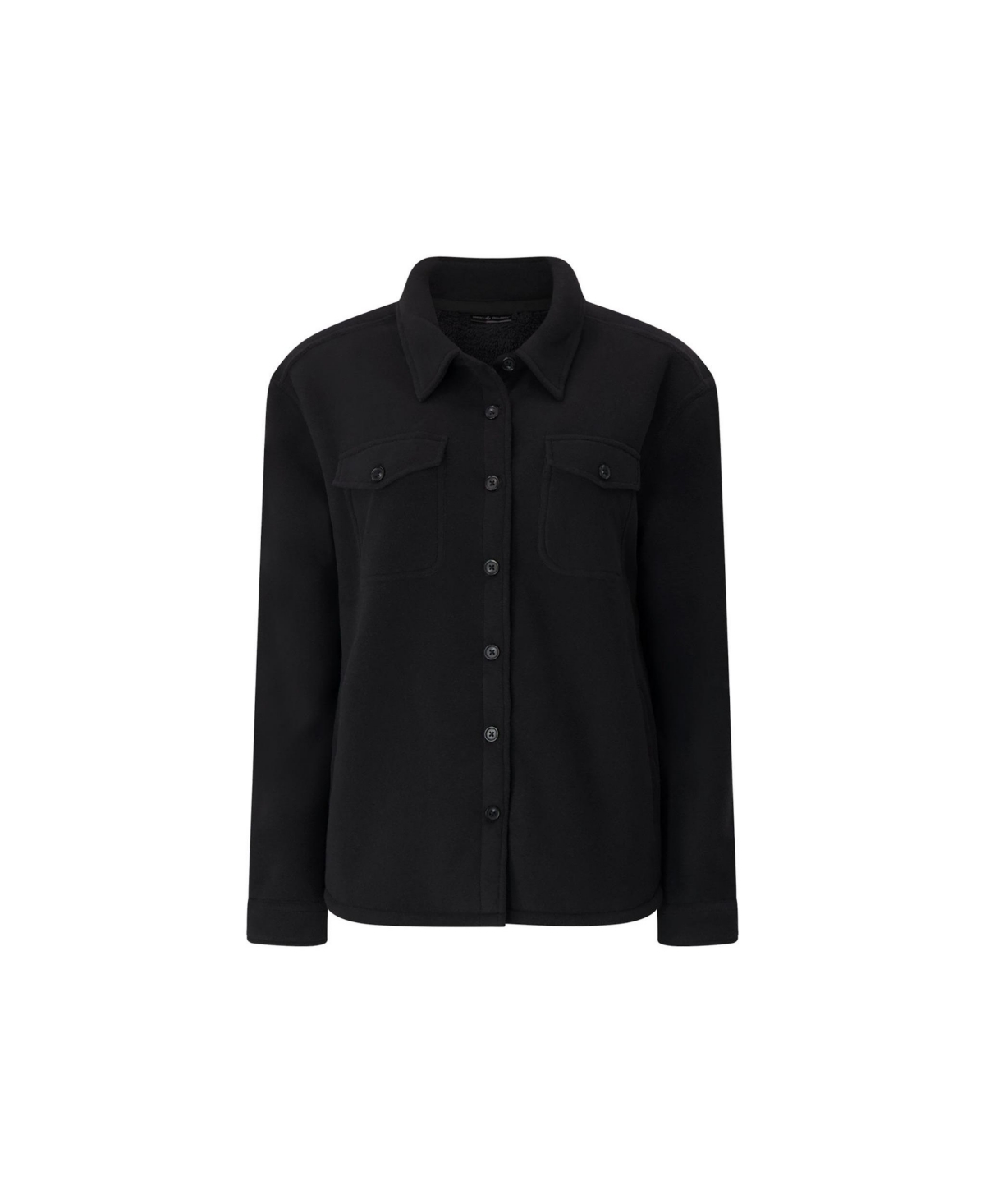 Heat Holders Women's Jacqueline Long Sleeve Solid Shirt Jacket In Black