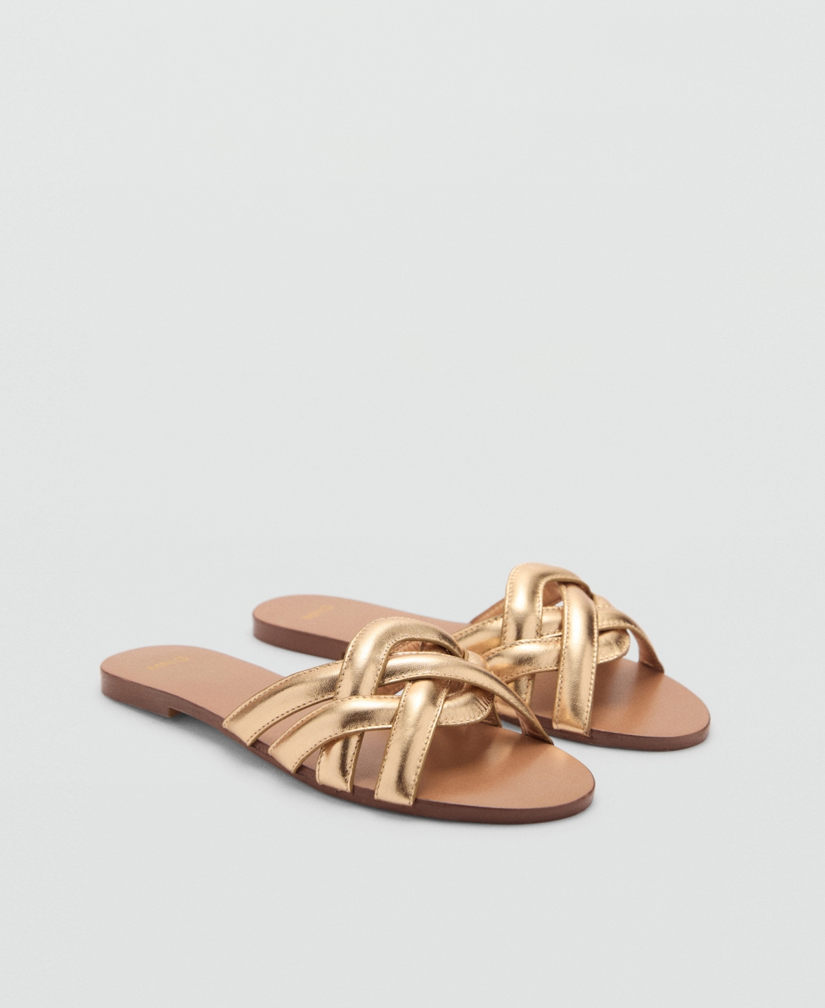 Mango Women's Leather Straps Sandals