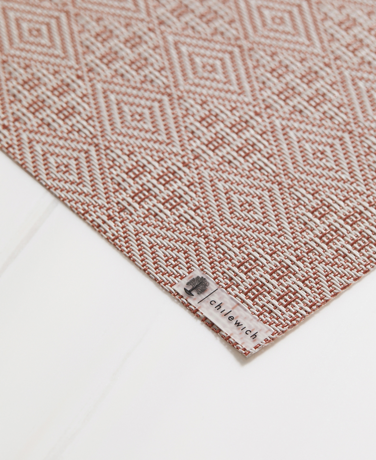 Chilewich Martha Stewart Boxwood Rectangular Placemat In Burnt Coral