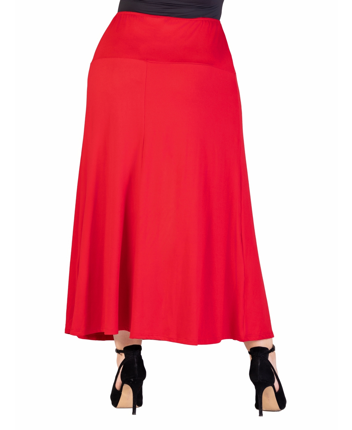 24SEVEN COMFORT APPAREL PLUS SIZE MAXI SKIRT 