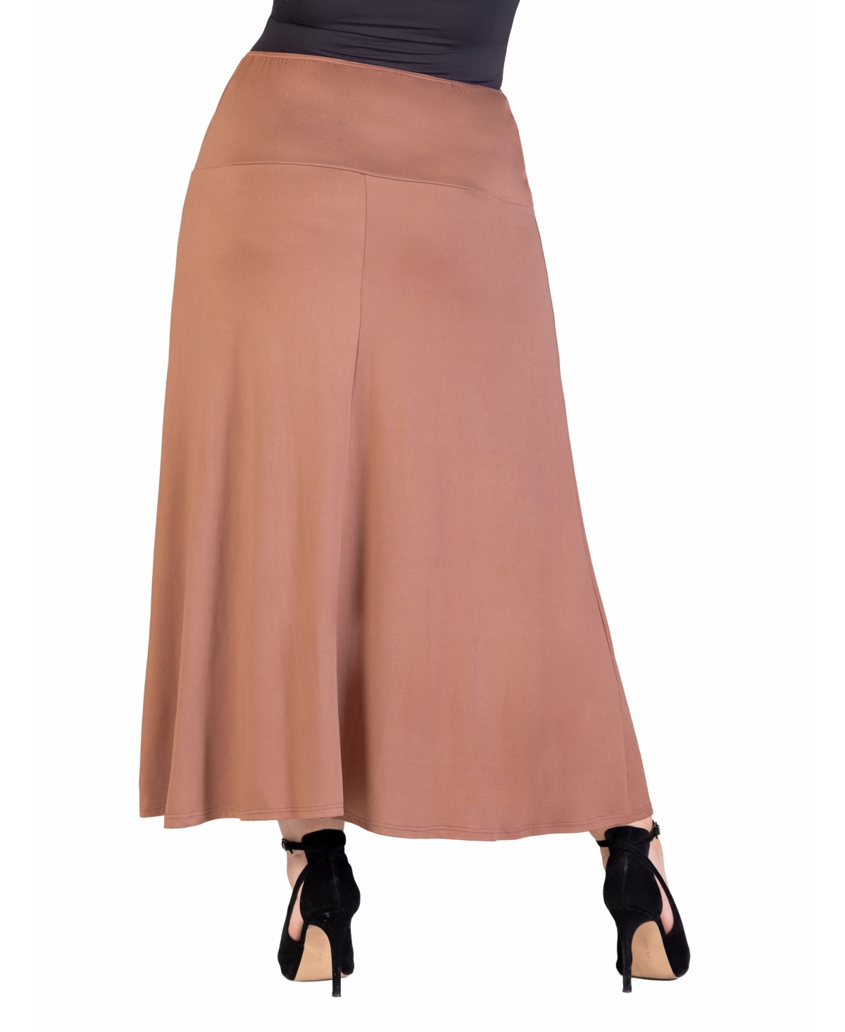 24SEVEN COMFORT APPAREL PLUS SIZE MAXI SKIRT 