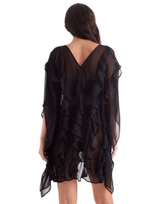 Women's Breeze Ruffle-Trim Poncho Cover-Up