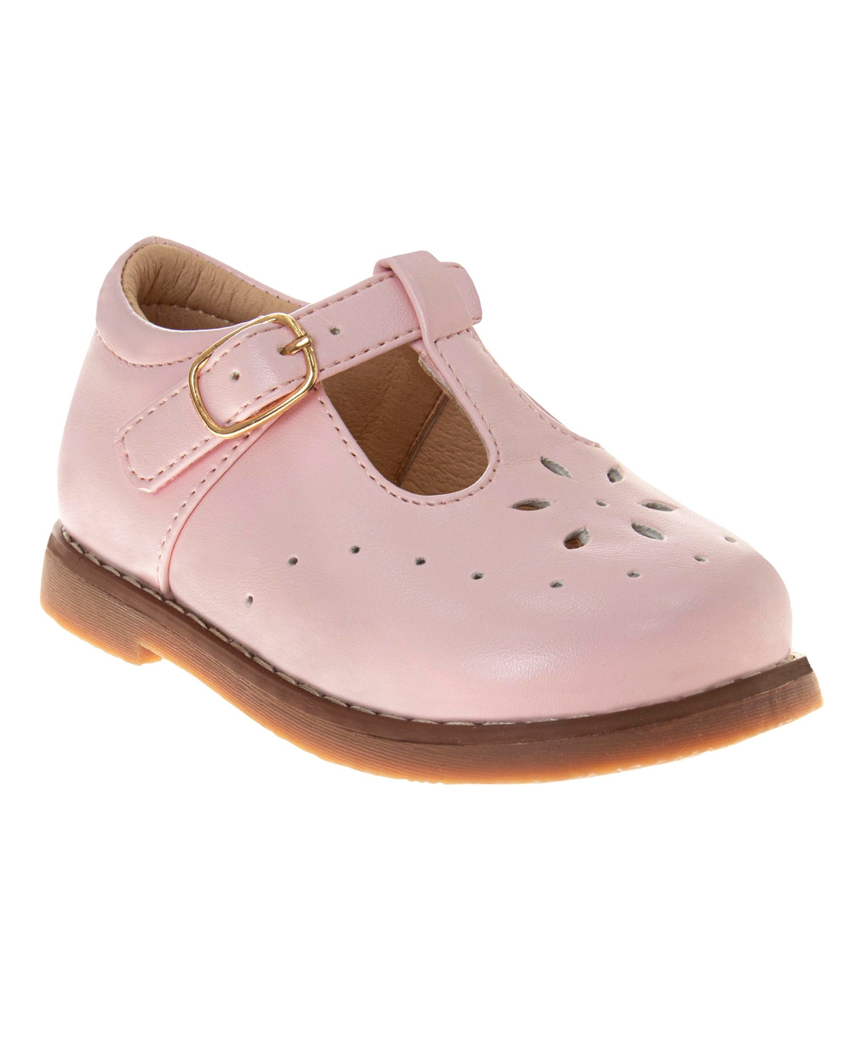Shop Josmo Infant Slip-resistant Flat T-strap Shoes In Pink