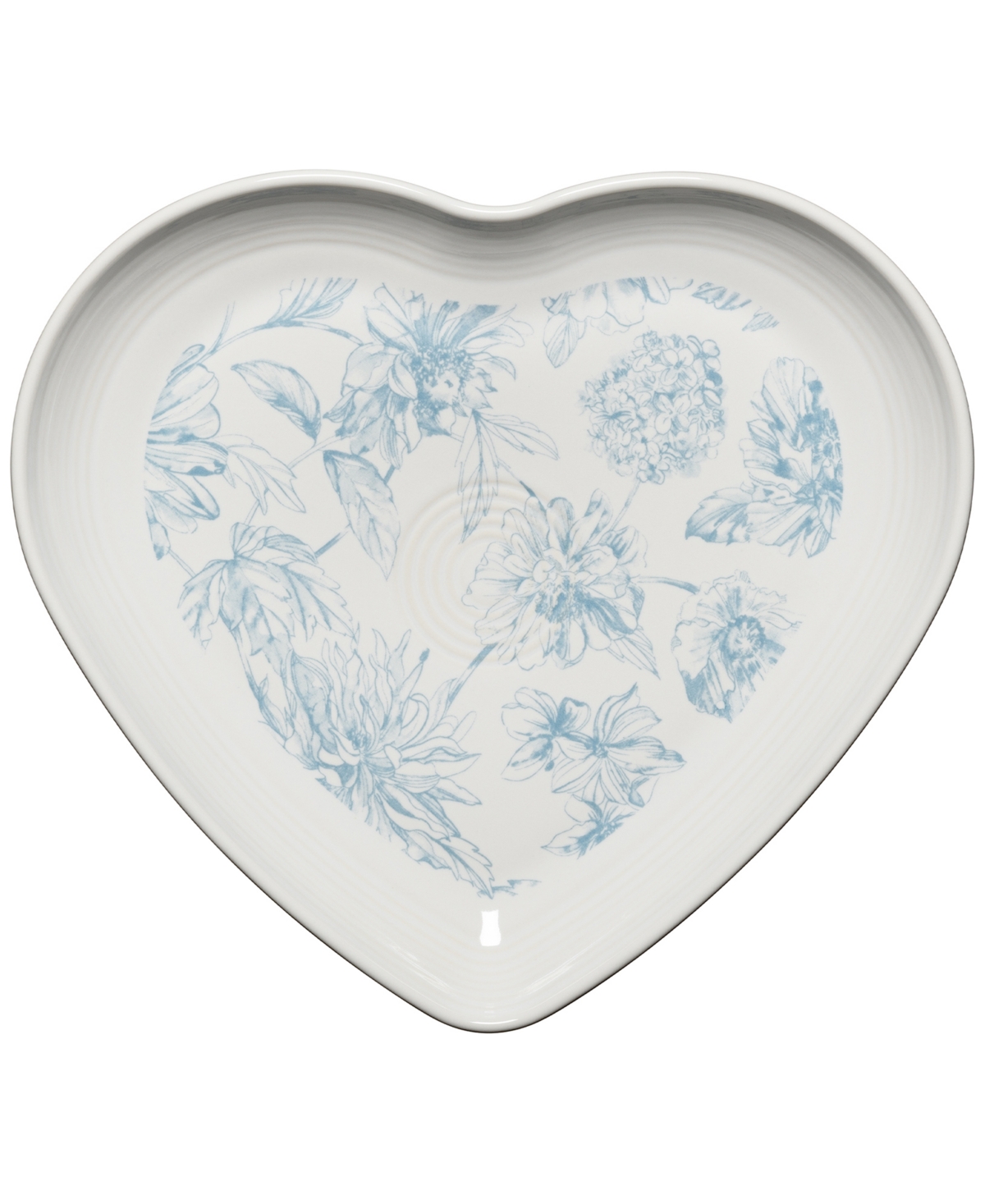 Botanical Floral Heart Shaped Plate 9" - Botanical Floral