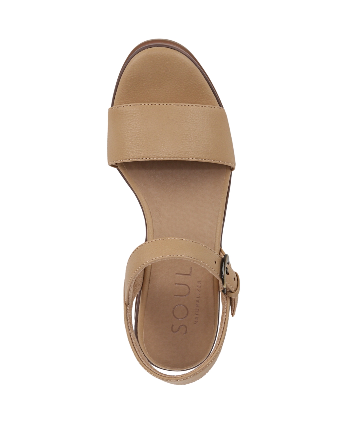 SOUL NATURALIZER WOMEN'S GRACIELA ROUND OPEN TOE WEDGE SANDALS 