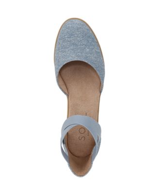 Women's Intro Round Toe Slip On Low Wedge Flats