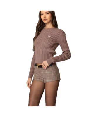 Women's Beverly Bow Cable Knit Sweater