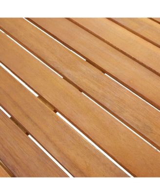 Patio Table 55.1"x31.5"x29.1" Solid Acacia Wood