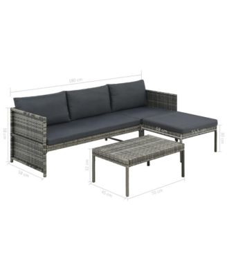 Garden Sofa Grey, Dark Grey