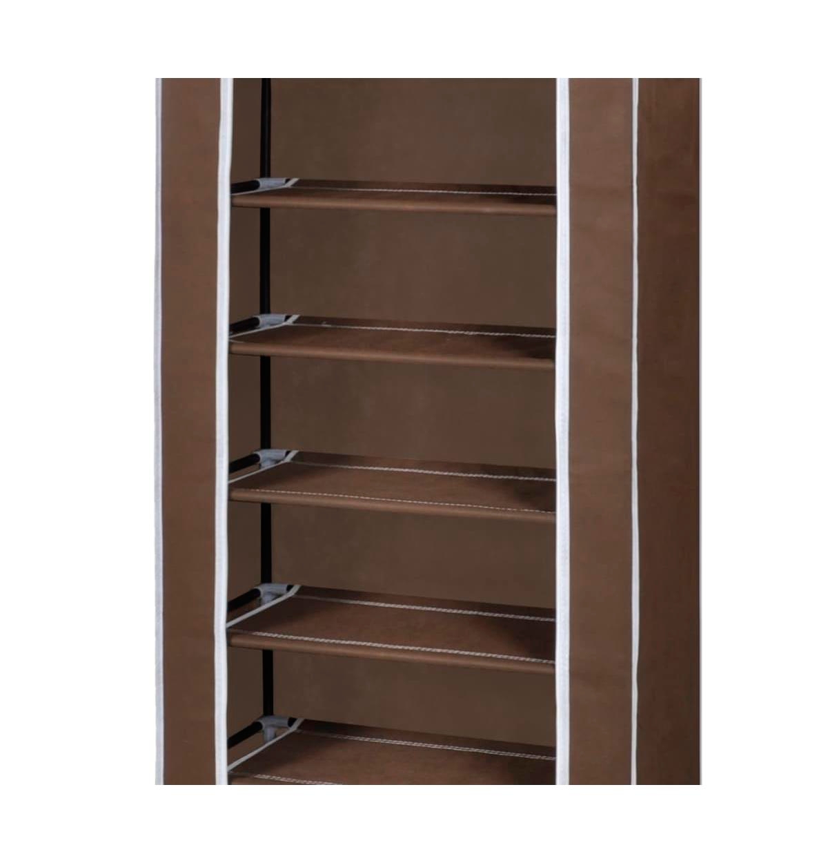 vidaXL Fabric Shoe Cabinet with Cover 22