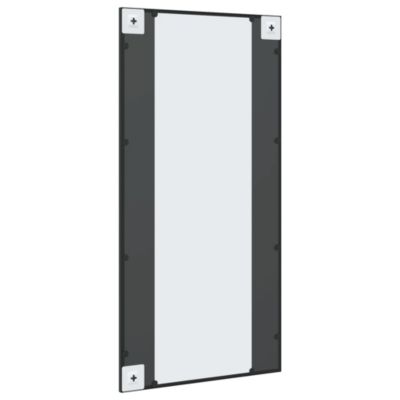 Wall Mirror Black Glass 19.7 x 39.4 in Wall mounting