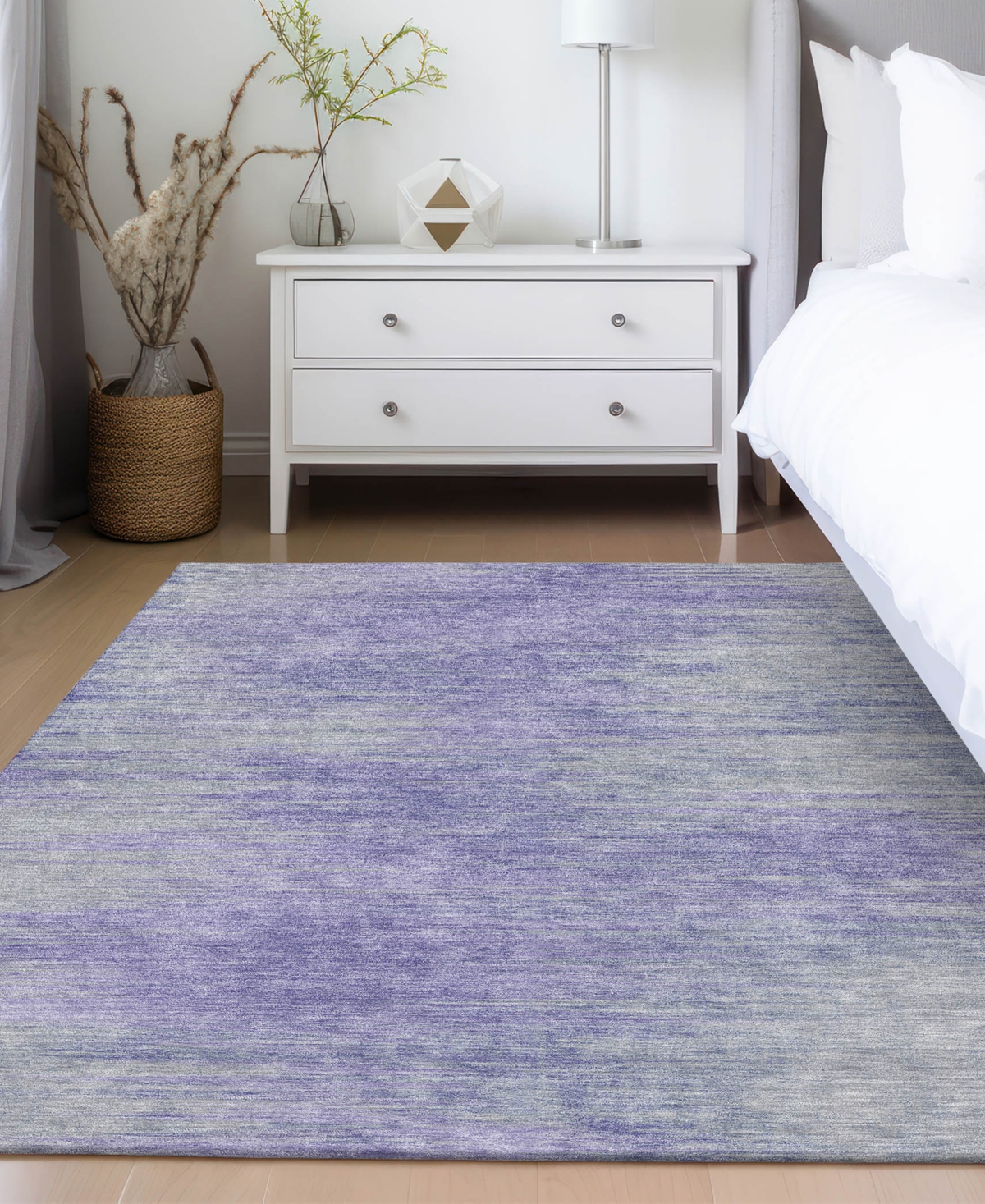 Addison Chantille Machine Washable Acn794 2'6''x3'10'' Area Rug In Plum