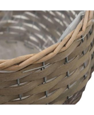 3-Piece Wicker Planter Set with PE Lining