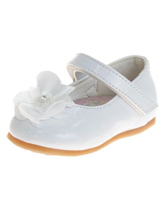 Infant Girls Hook and Loop Flowery Dress Shoes