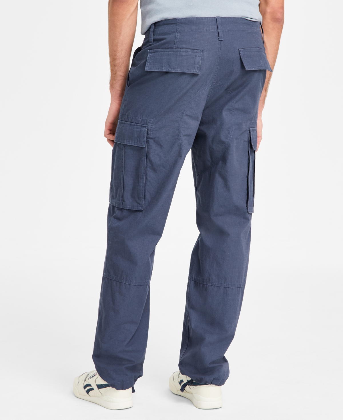 Shop Sun + Stone Men's Backed Regular-fit Cargo Pants, Exclusively At Macy's In Fin