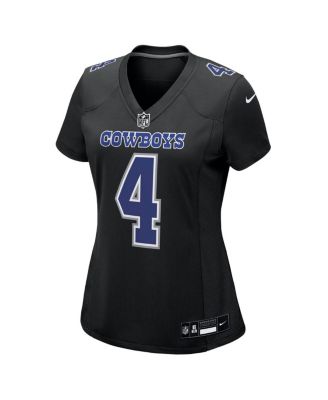 Women's Dak Prescott Carbon Black Dallas Cowboys Fashion Game Jersey