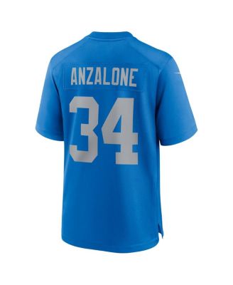 Men's Alex Anzalone Blue Detroit Lions Alternate Game Jersey