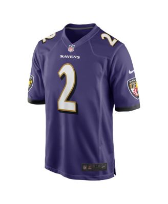 Men's Nate Wiggins Purple Baltimore Ravens Player Game Jersey