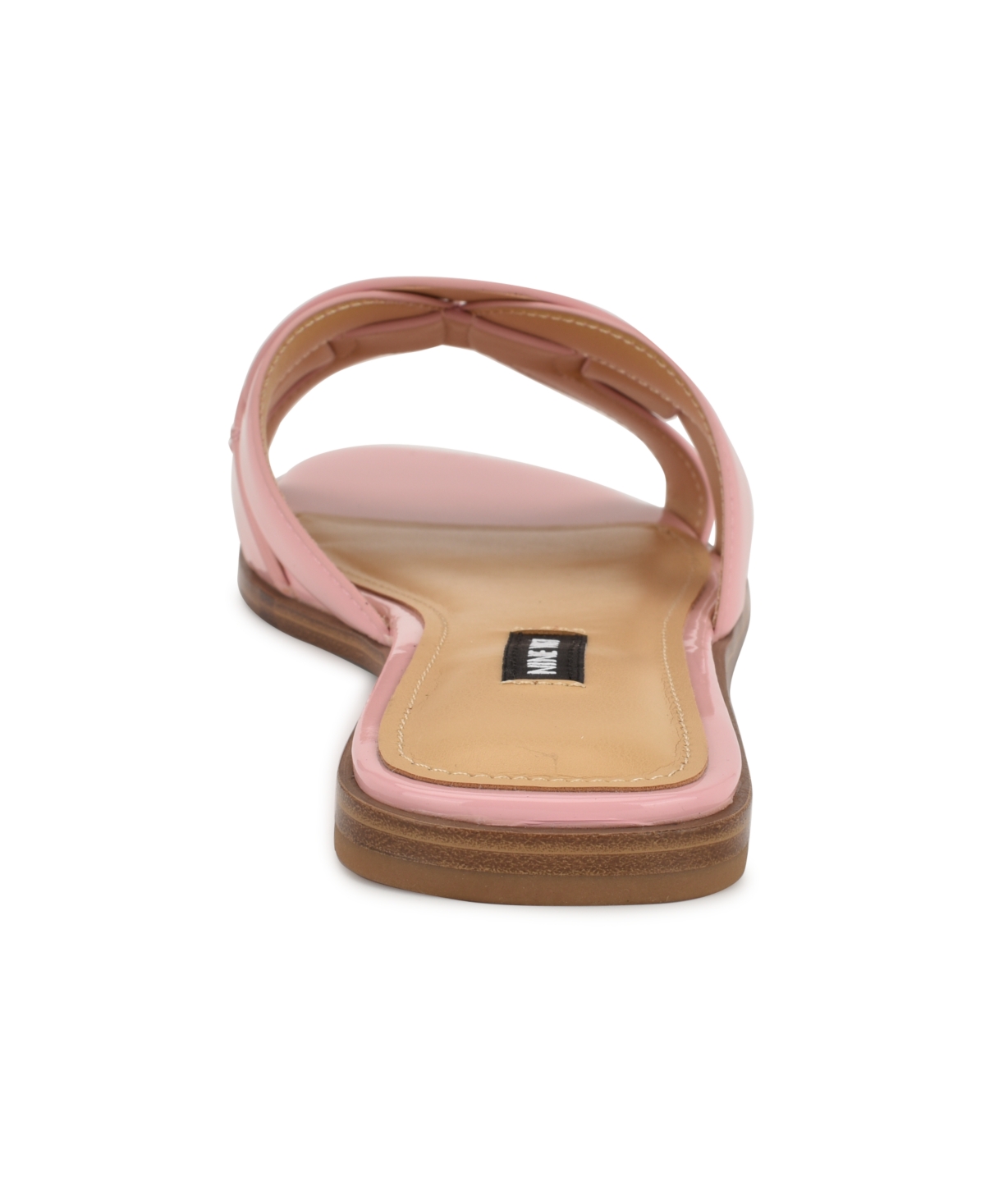 Nine West Glorie Slide Sandal In Light Pink Patent