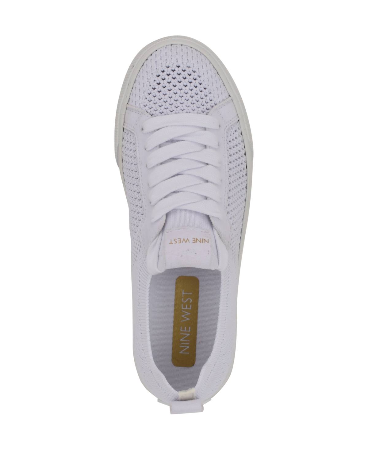 Shop Nine West Women's Looki Mesh Lace-up Sneakers In White