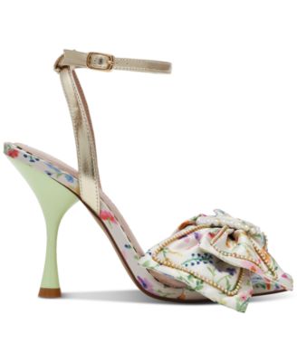 Women's Denly Bow Two-Piece Stiletto Dress Sandals