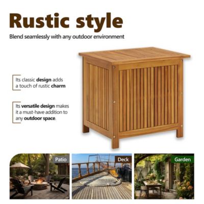 Storage Box Acacia wood finish Solid acacia wood Medium Rustic