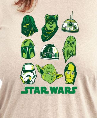 Plus Size Star Wars St Patrick's Day Graphic Crewneck T-Shirt