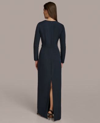 【Donna Karan New York】Jewel-Neck Embellished Gown Donna Karan New York Women's Jewel-Neck Embellished Gown
