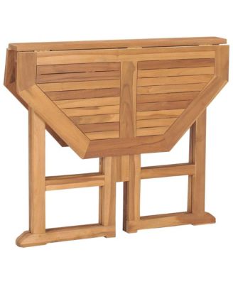 Folding Patio Dining Table 35.4"x35.4"x29.5" Solid Teak Wood